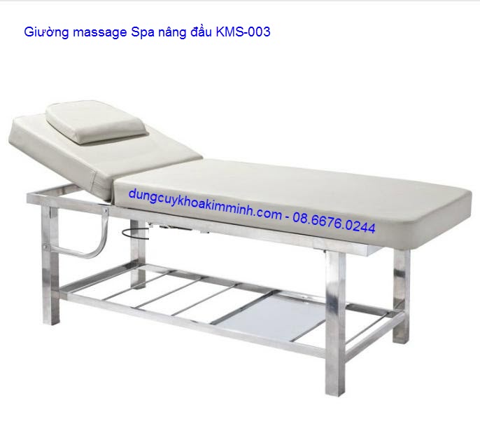 Giường làm massage body chân inox vuông nâng đầu KMS-003 Y khoa Kim Minh